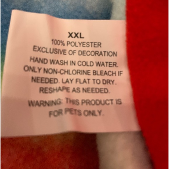 Wondershop Dog Sherpa/Fleece sweater with Santa Hoodie and White PomPom Size XXL - Picture 14 of 14